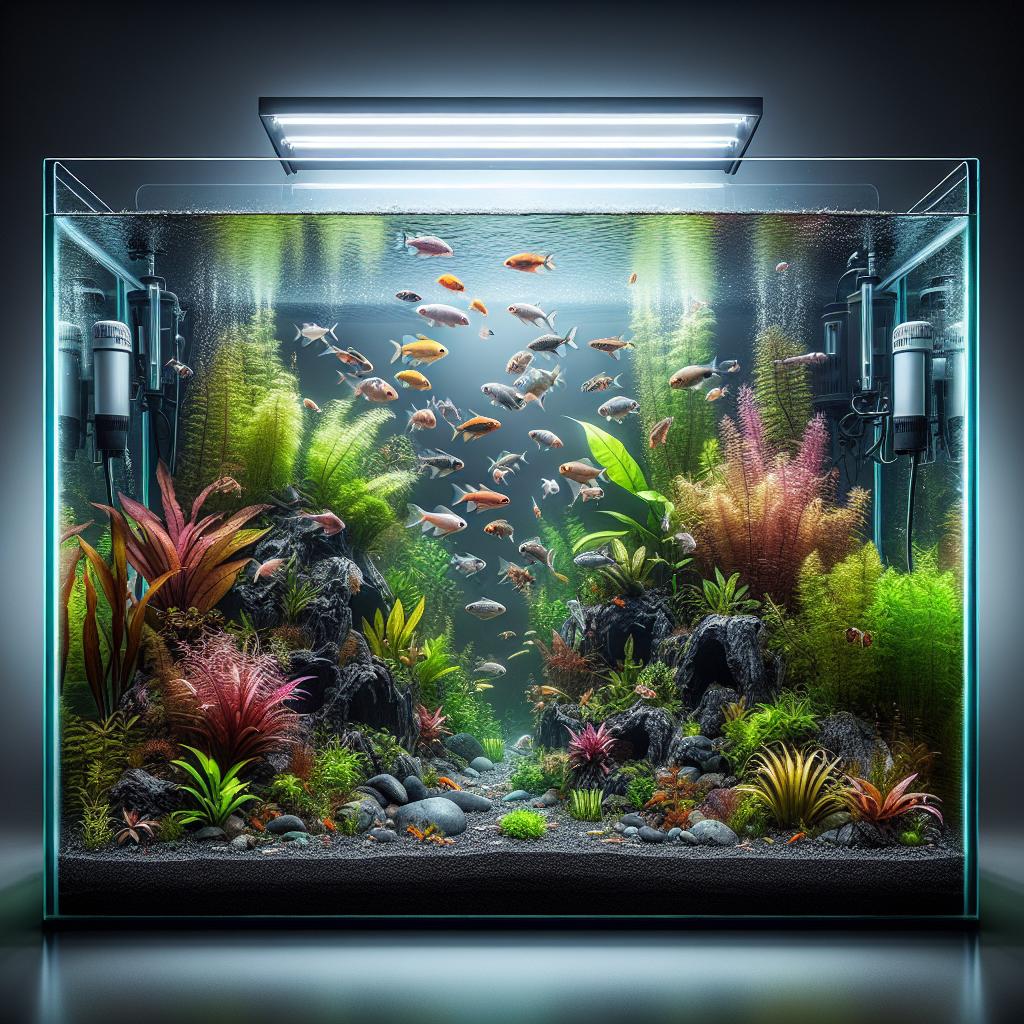 Aquarium en verre 60L