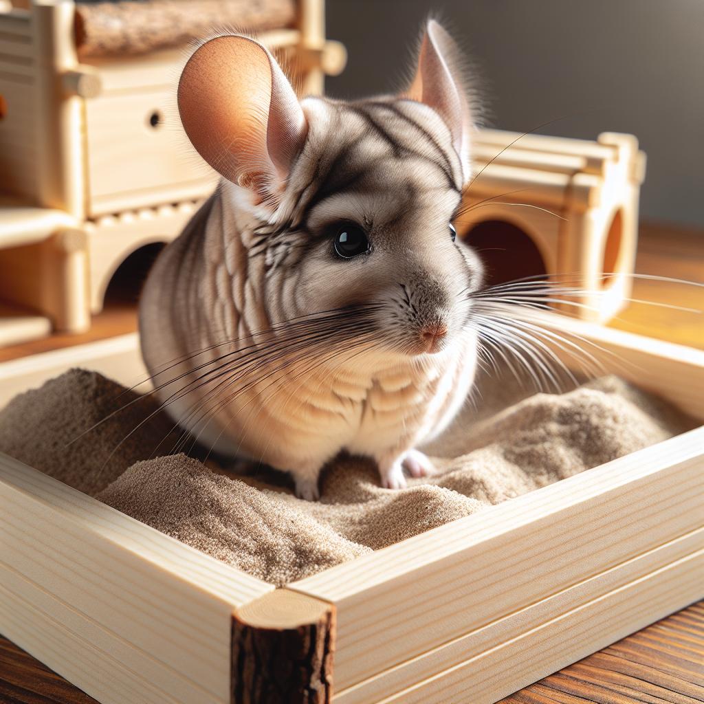 Bac à sable pour chinchilla