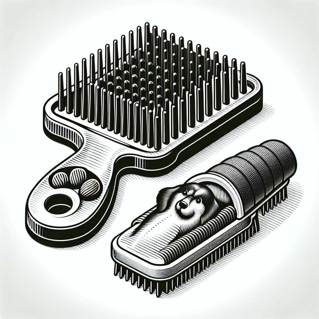 Brosse démêlante pour chien