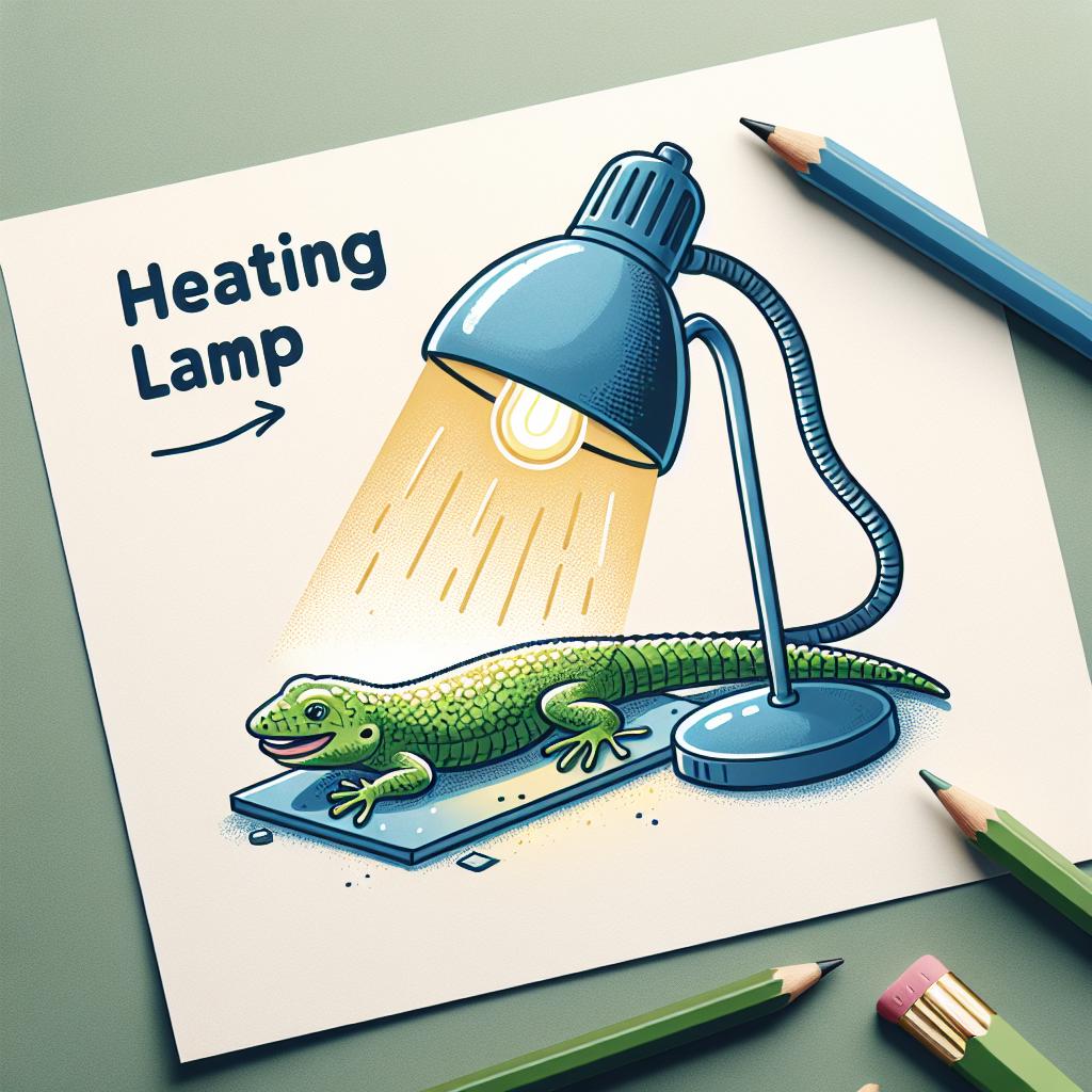 Lampe chauffante pour lézard