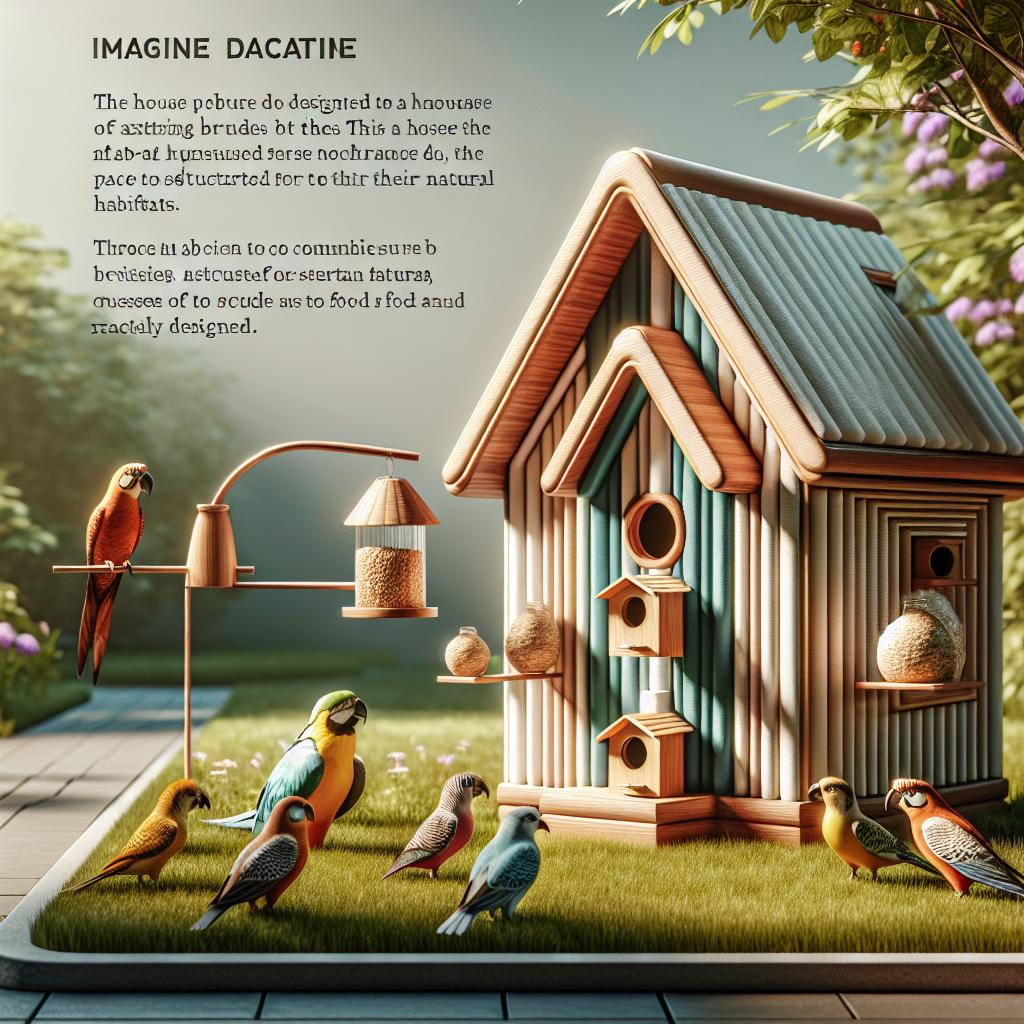 Maison pour oiseaux exotiques