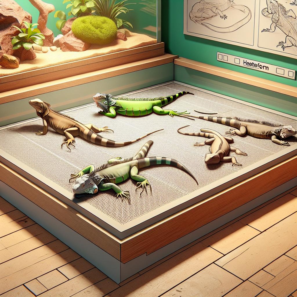 Plateforme chauffante pour reptiles