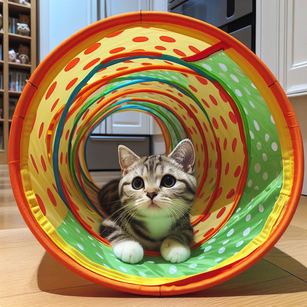 Tunnel pliable pour chats