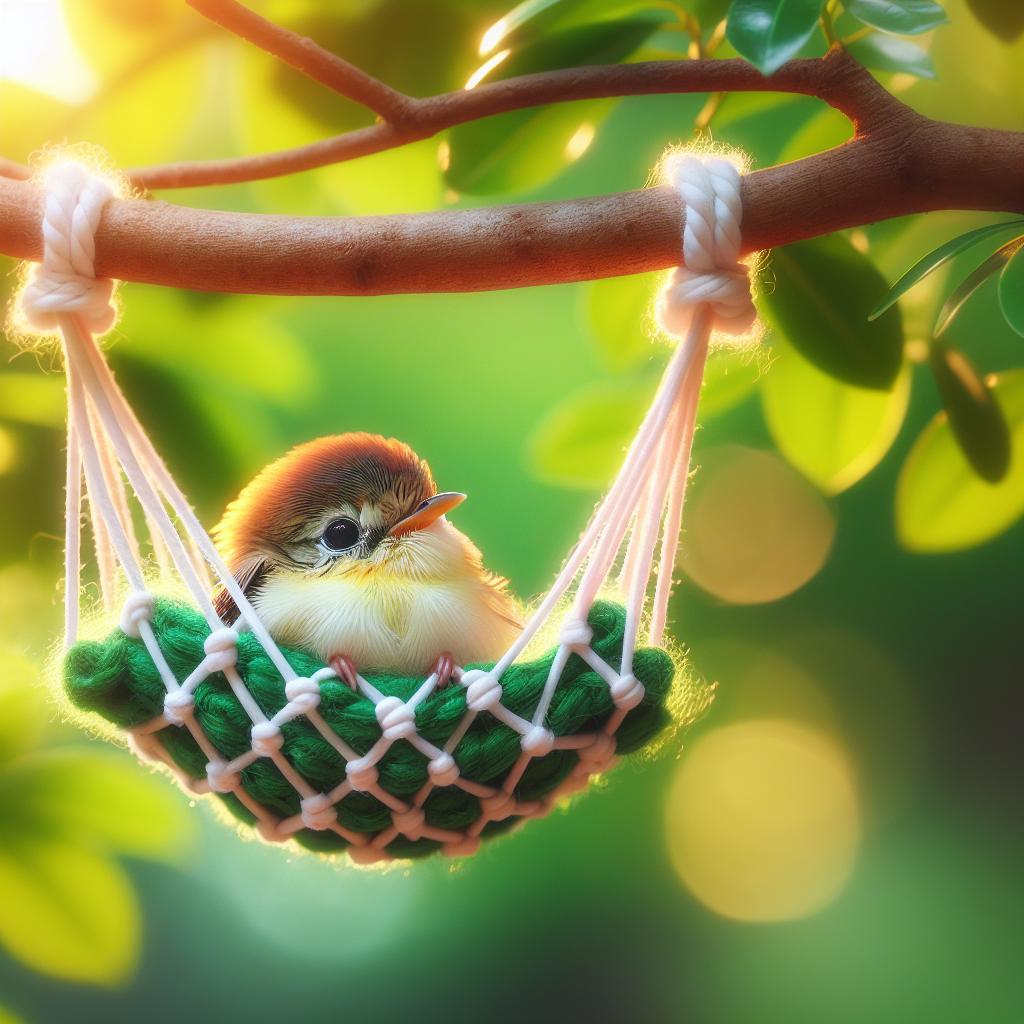 Hamac suspendu pour oiseaux
